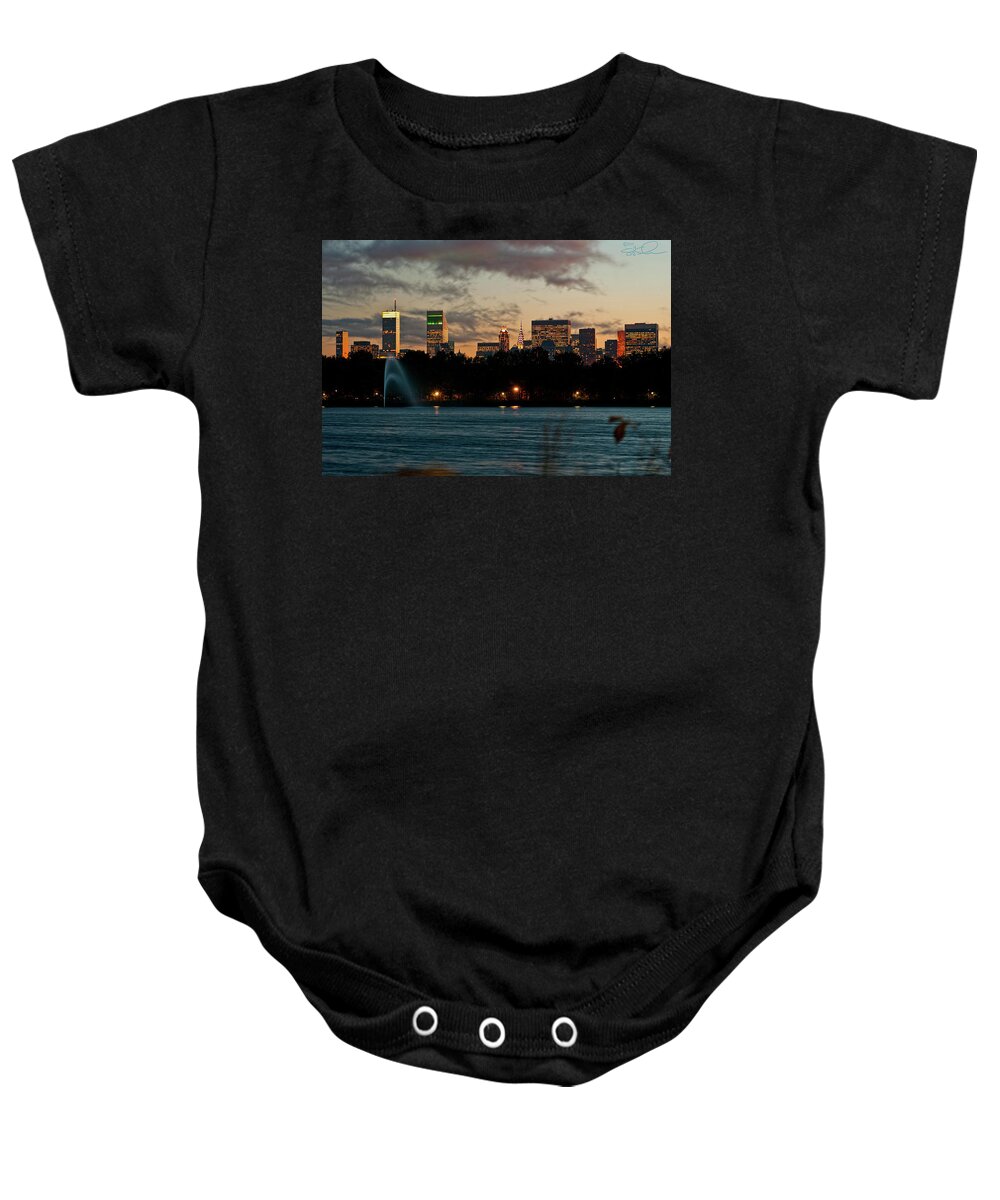 Central Park Baby Onesie featuring the photograph Great Pond Fountain by S Paul Sahm