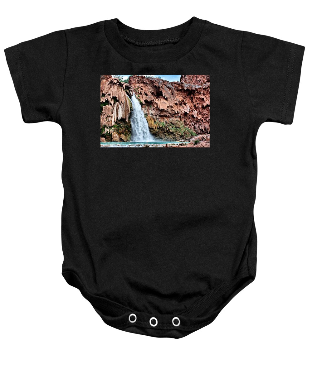 Havasu Baby Onesie featuring the photograph Havasu Waterfalls by Farol Tomson