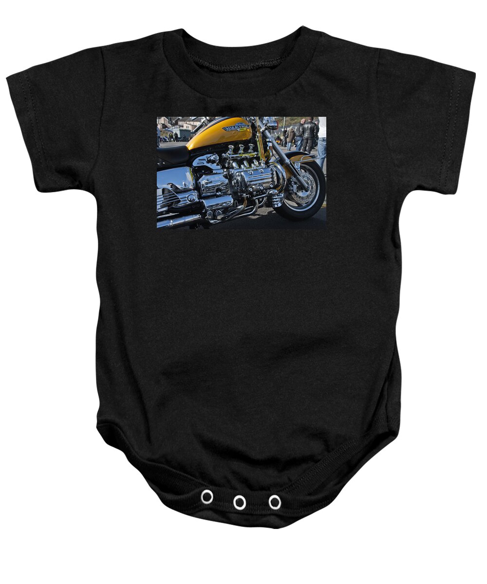 Honda Valkyrie Baby Onesie featuring the photograph Honda Valkyrie Motorcycle by Steve Purnell