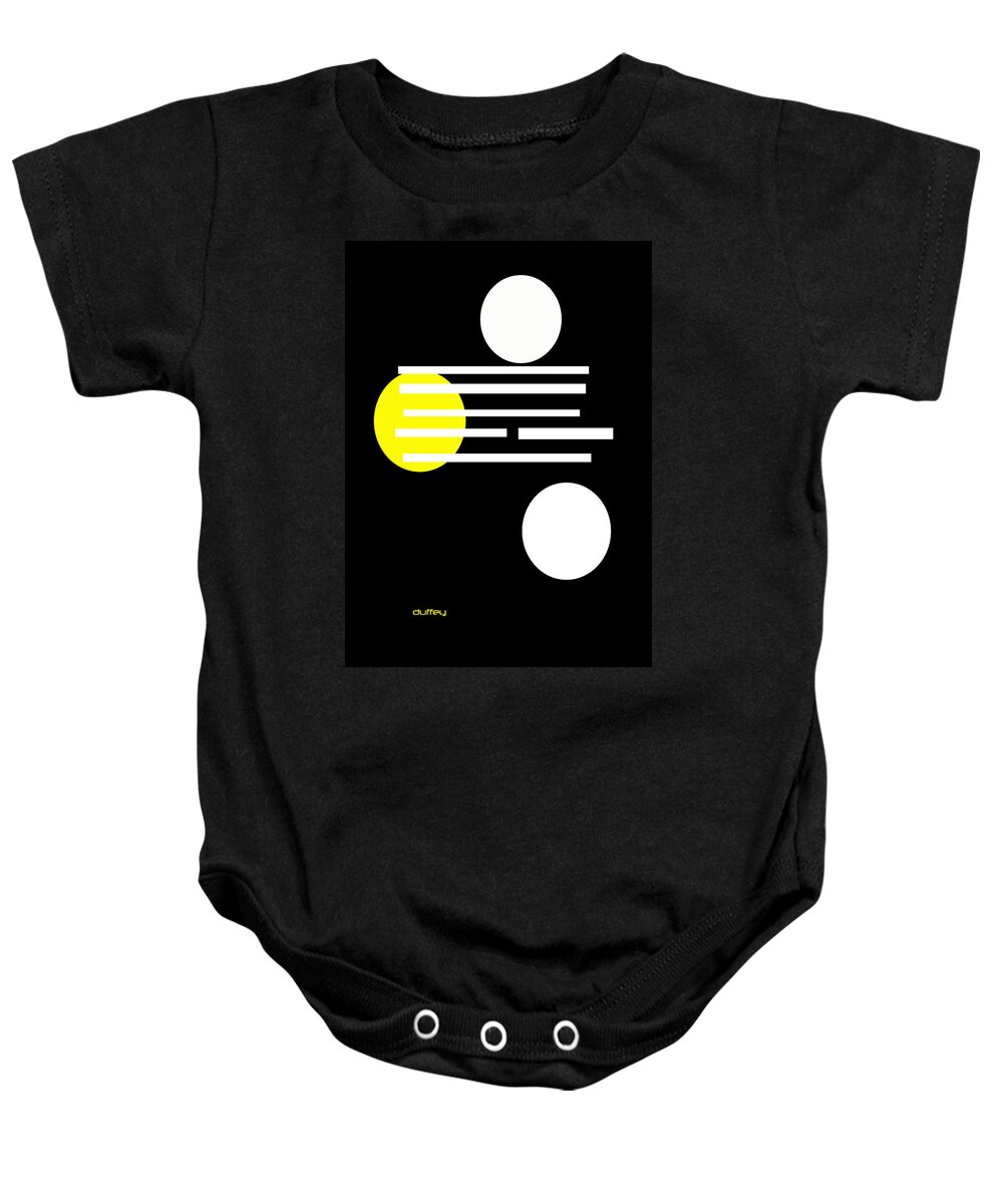 Post Constructivism/geometric Digital Drawings Baby Onesie featuring the photograph I Ching 1 by Doug Duffey