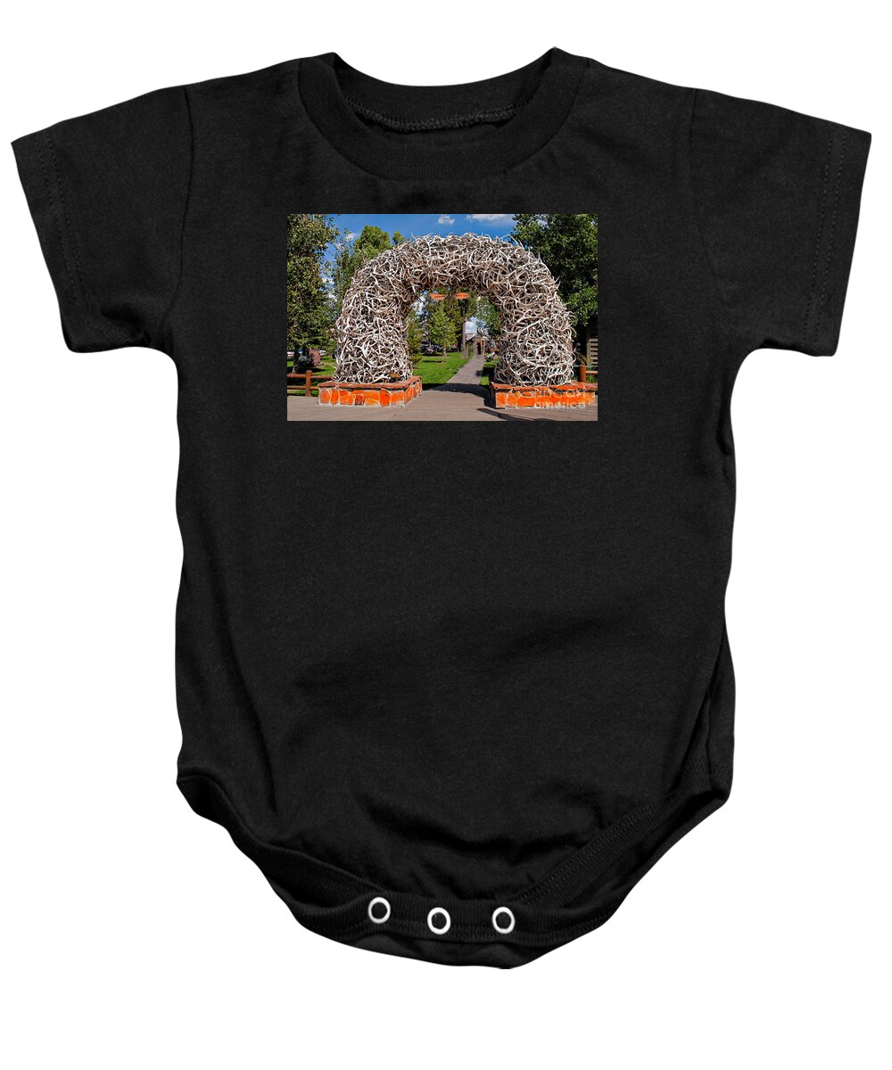 Haybales Baby Onesie featuring the photograph Jackson Hole by Robert Bales