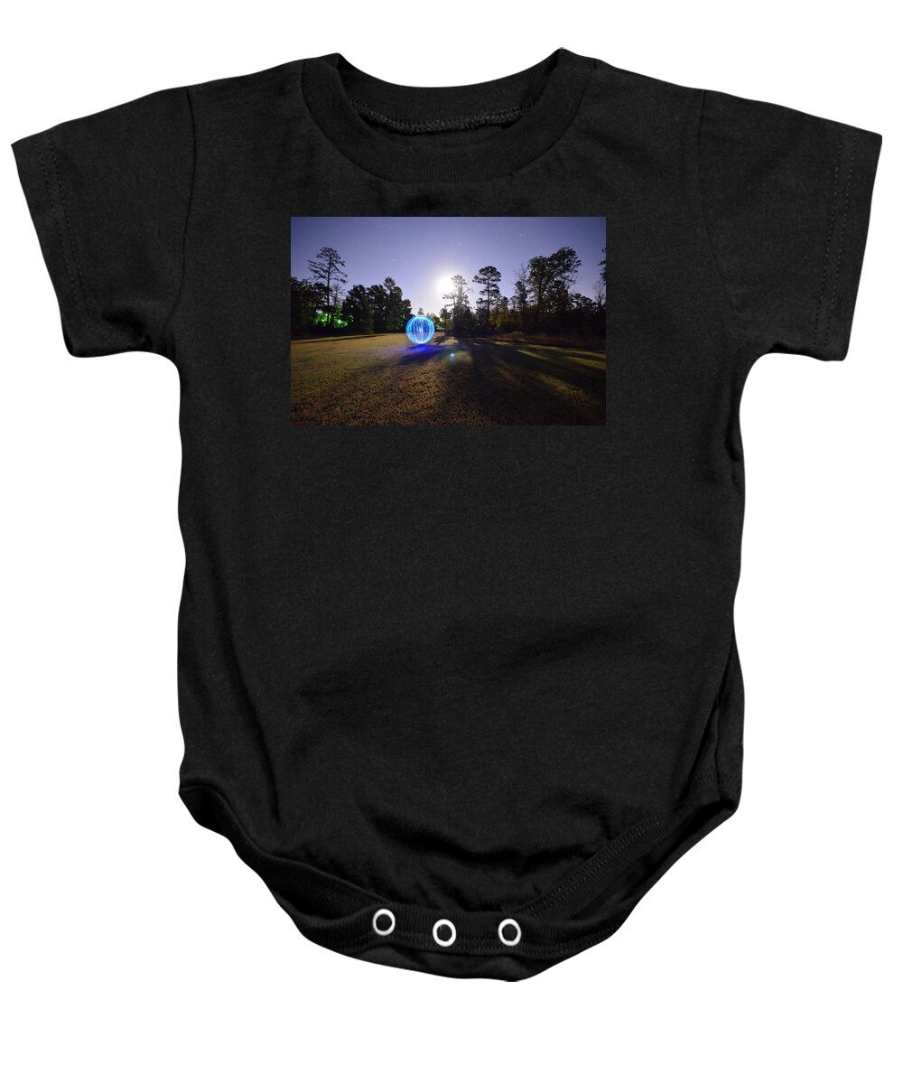 Night Baby Onesie featuring the photograph Just Having Fun by David Morefield