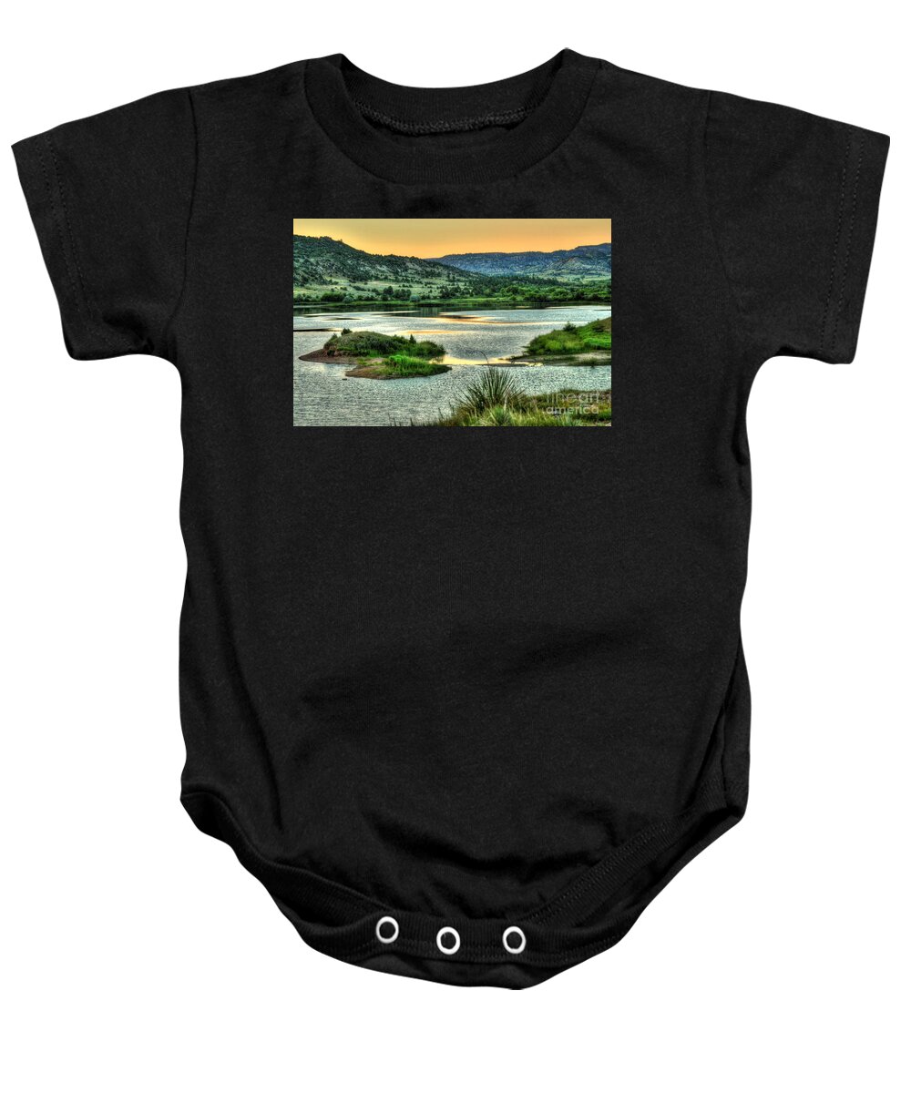 Landscape Baby Onesie featuring the photograph Lakeside View by Anthony Wilkening