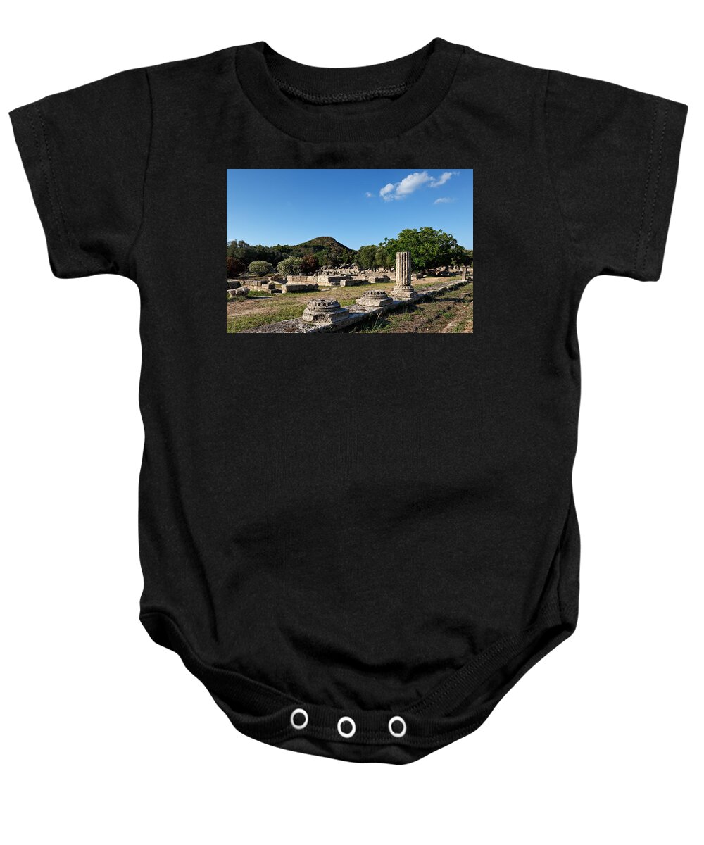 Ancient Baby Onesie featuring the photograph Leonidaion - Ancient Olympia by Constantinos Iliopoulos