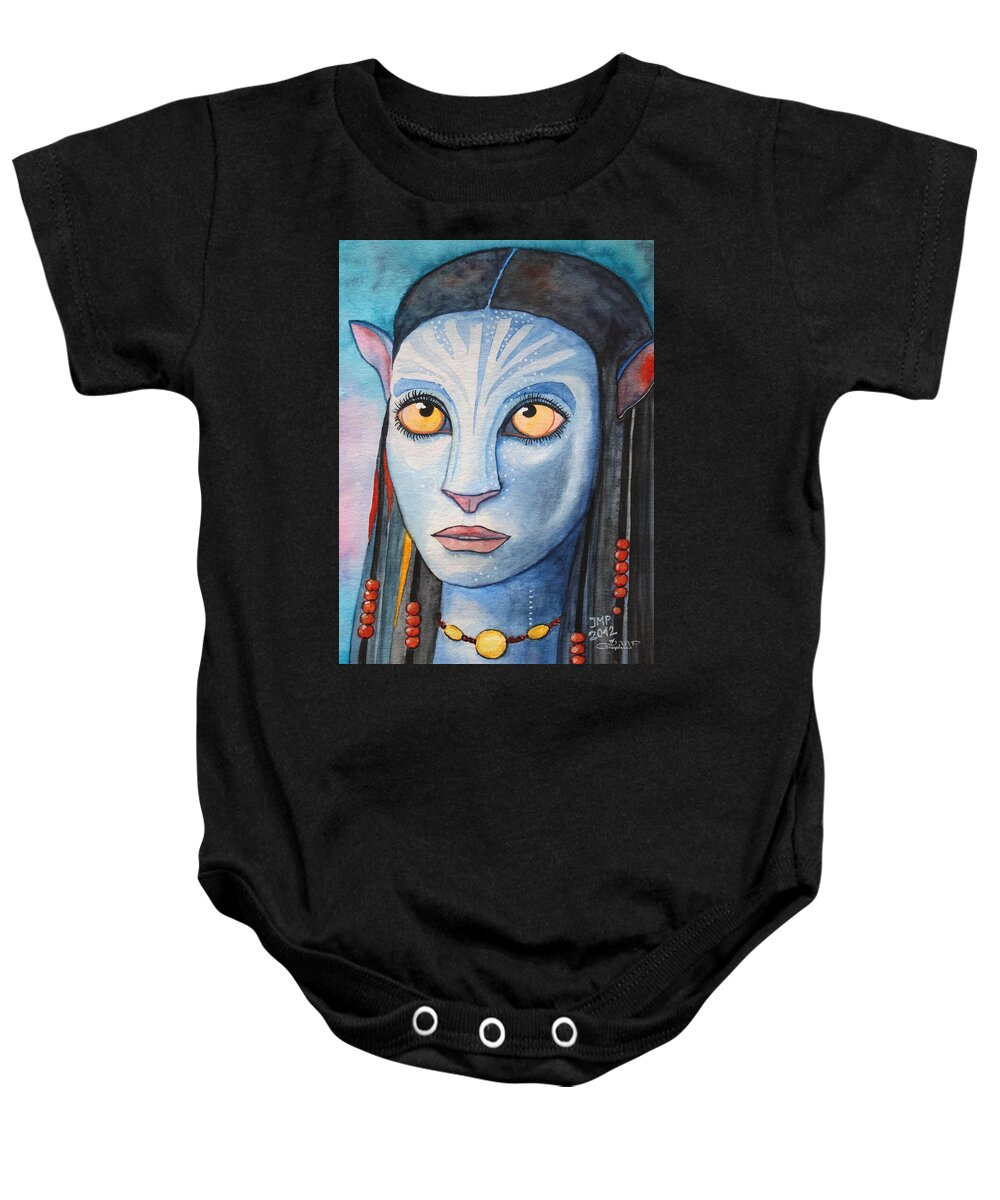 Paint Baby Onesie featuring the painting Life on Pandora by Jutta Maria Pusl