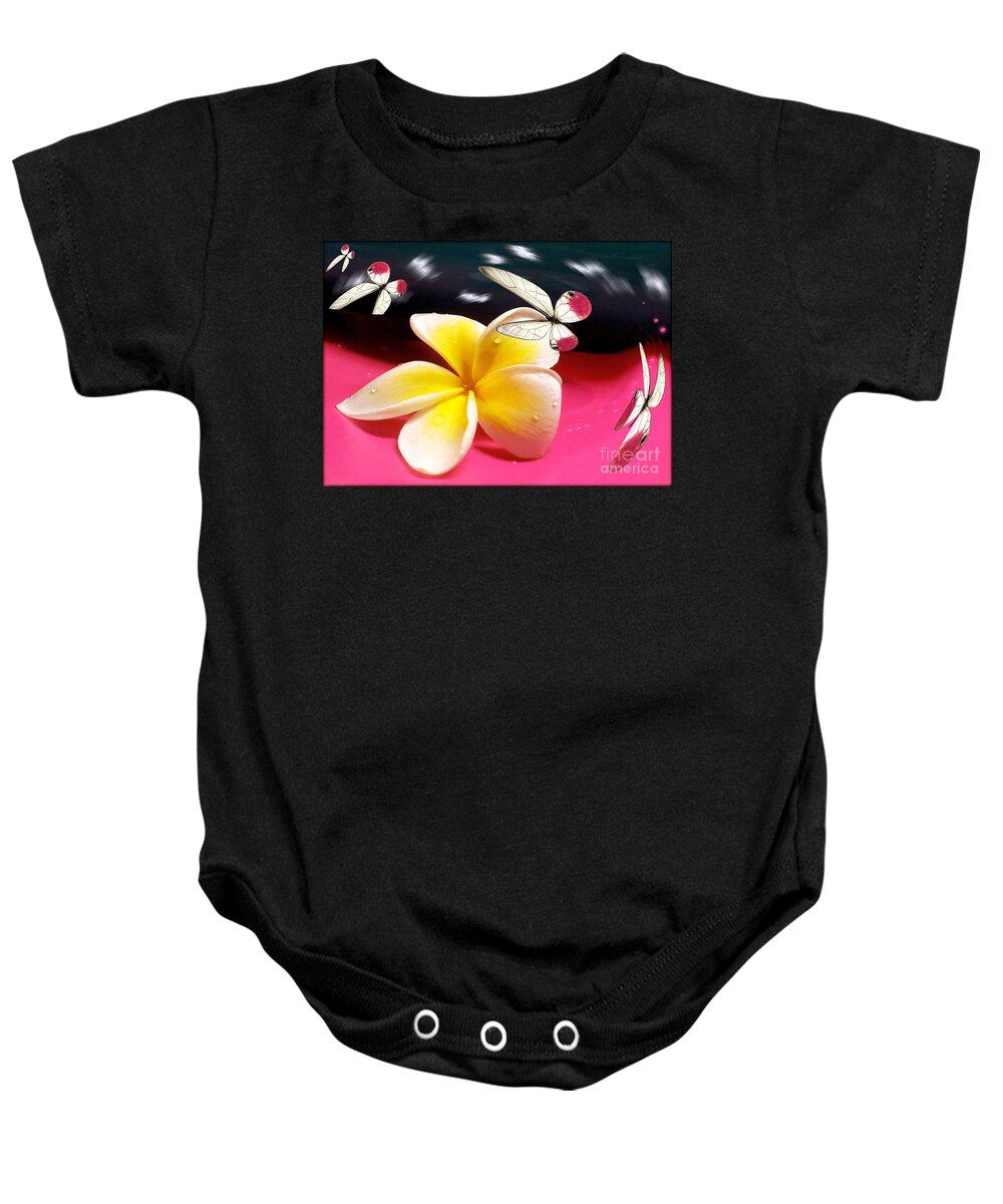 Photography Baby Onesie featuring the digital art Nature in Orbit by Kaye Menner