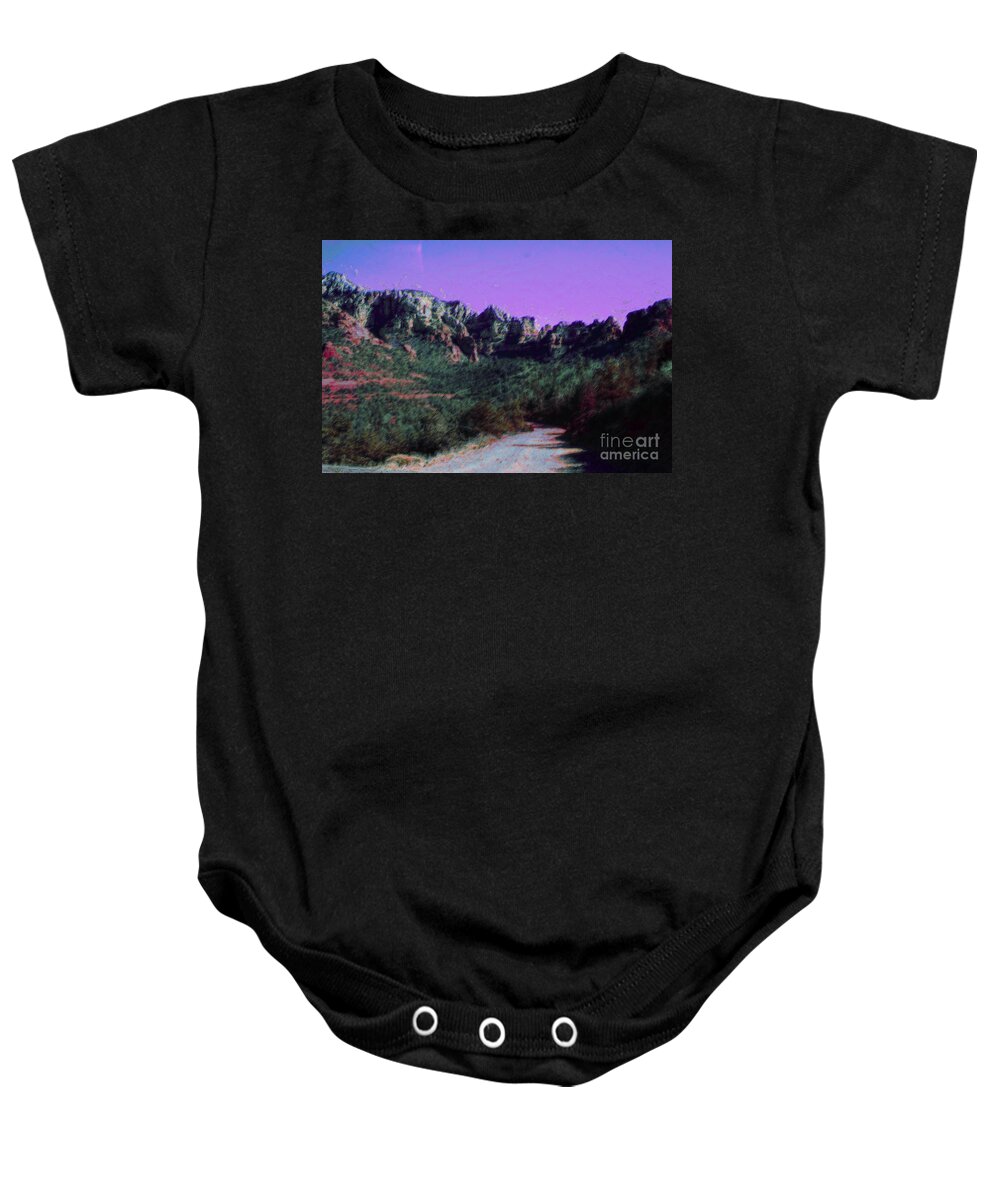Sedona Baby Onesie featuring the photograph Night Falls on Sedona by Julie Lueders 