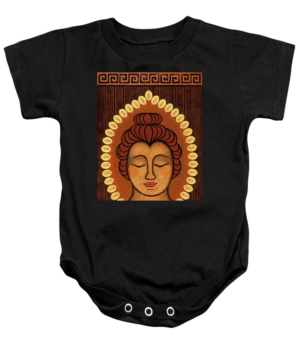 Icon Baby Onesie featuring the painting Radiant Peace by Gloria Rothrock