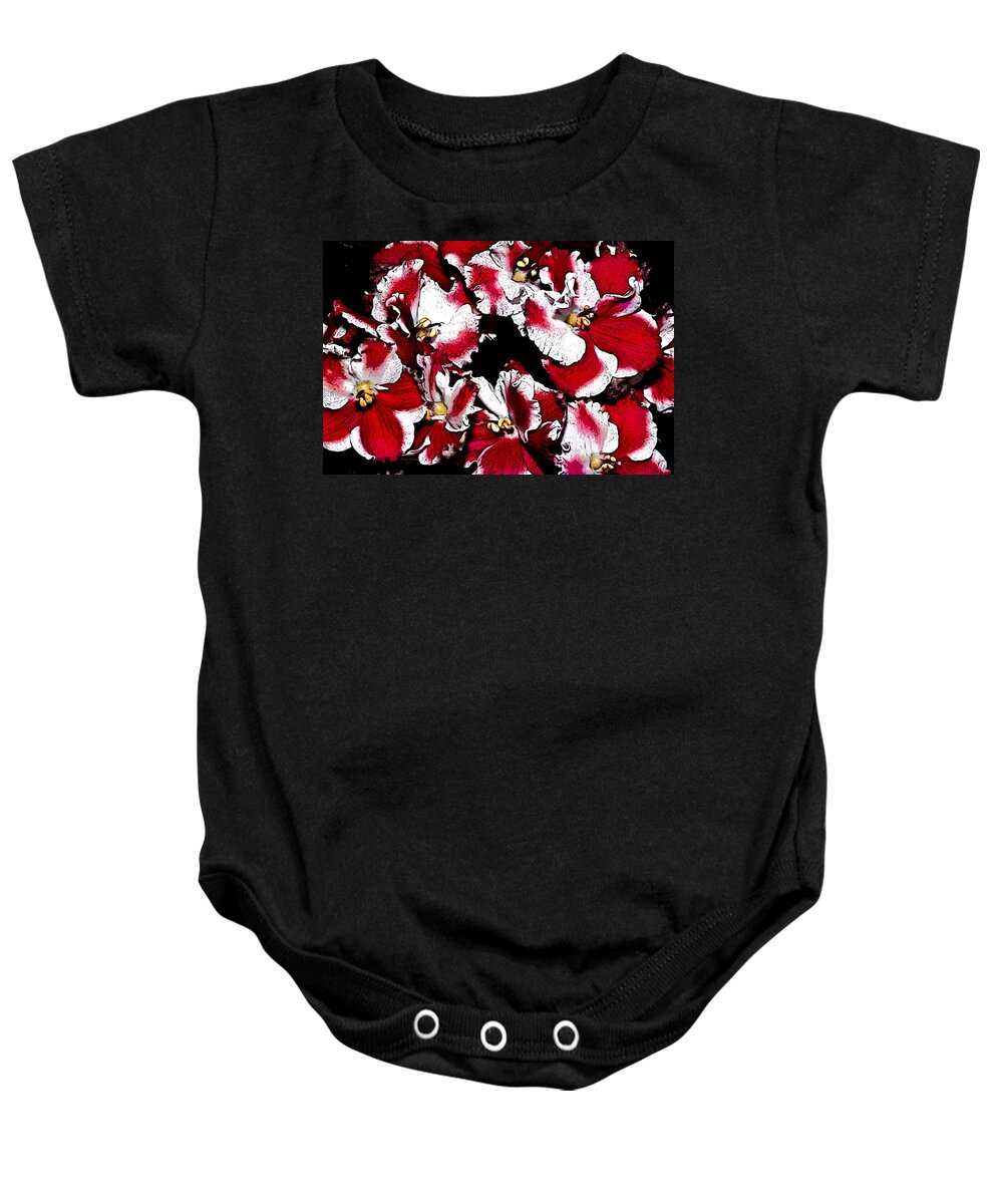 Flowers Baby Onesie featuring the photograph Red African Violets by Phyllis Denton