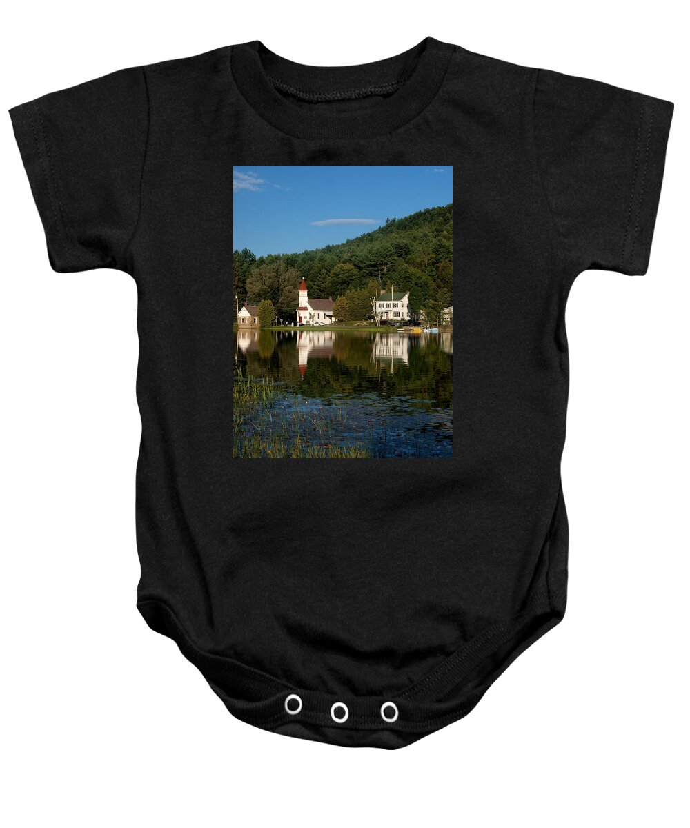 Cross Baby Onesie featuring the photograph Reflections of the day by Joshua House