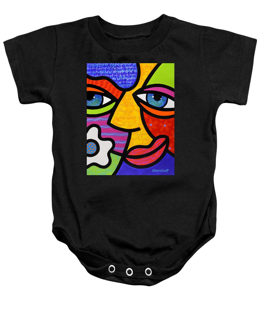 Eyes Baby Onesie featuring the painting Sabrina Starr by Steven Scott