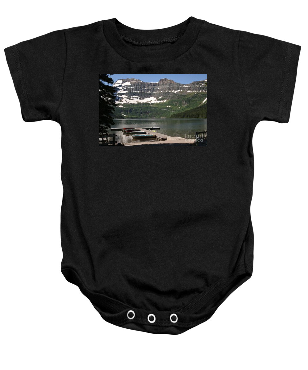 Scenery Baby Onesie featuring the photograph Serene Lake by Mary Mikawoz