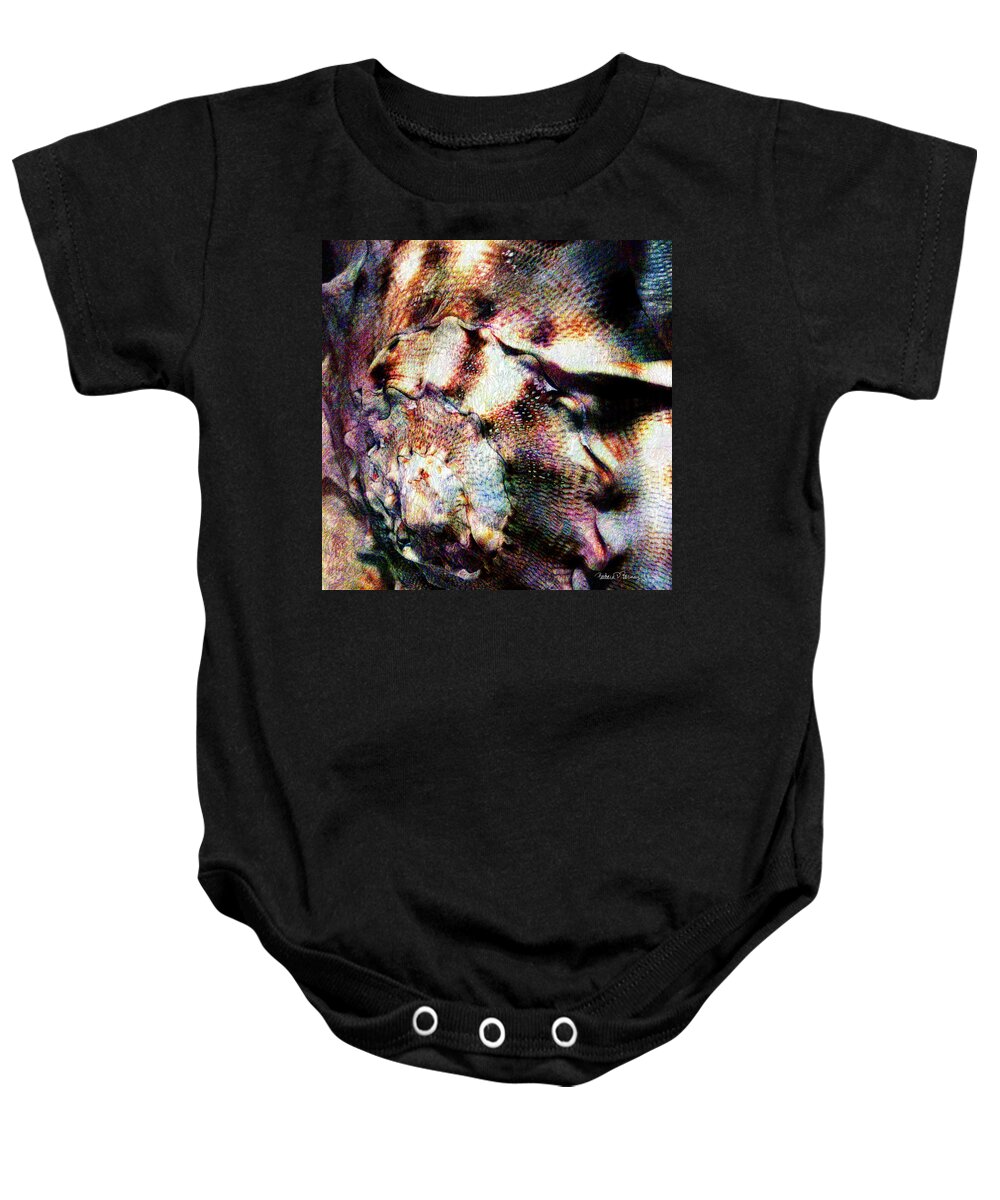 Conch Baby Onesie featuring the digital art Shell Game by Barbara Berney
