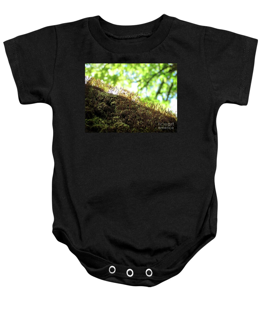Moss Baby Onesie featuring the photograph Spring Moss by Ellen Cotton