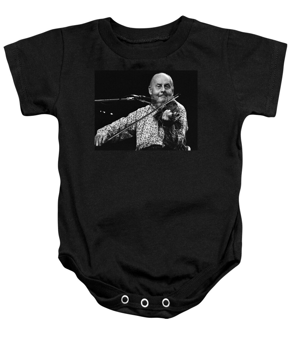 Stephane Grappelli Baby Onesie featuring the photograph Stephane Grappelli 1 by Dragan Kudjerski