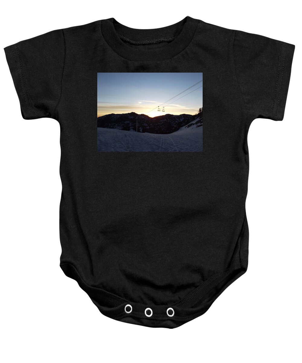 Sunrise Baby Onesie featuring the photograph Sugarloaf Sunrise by Michael Cuozzo