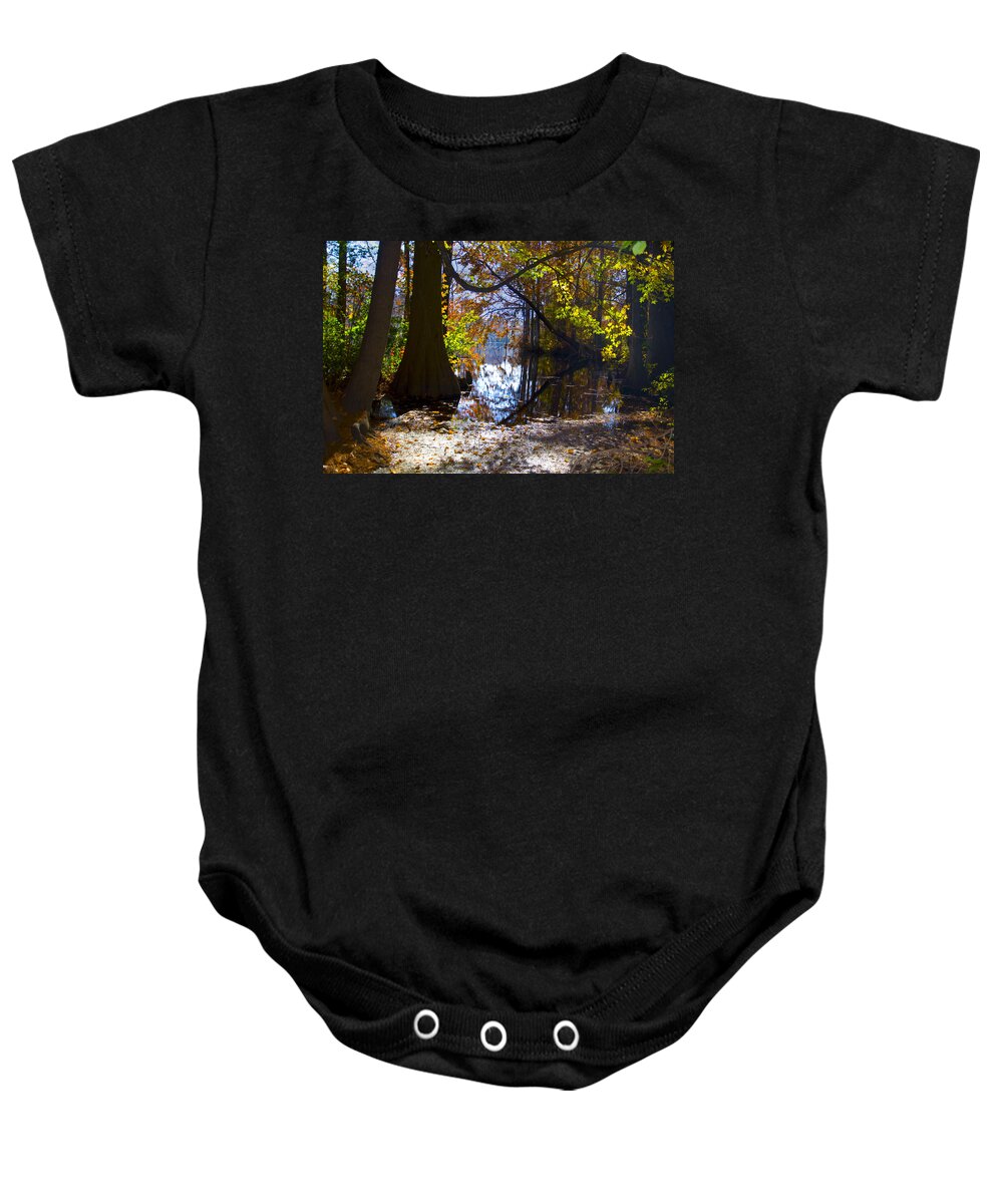 Brock Millpond Baby Onesie featuring the photograph Sun Kissed by Rob Hemphill