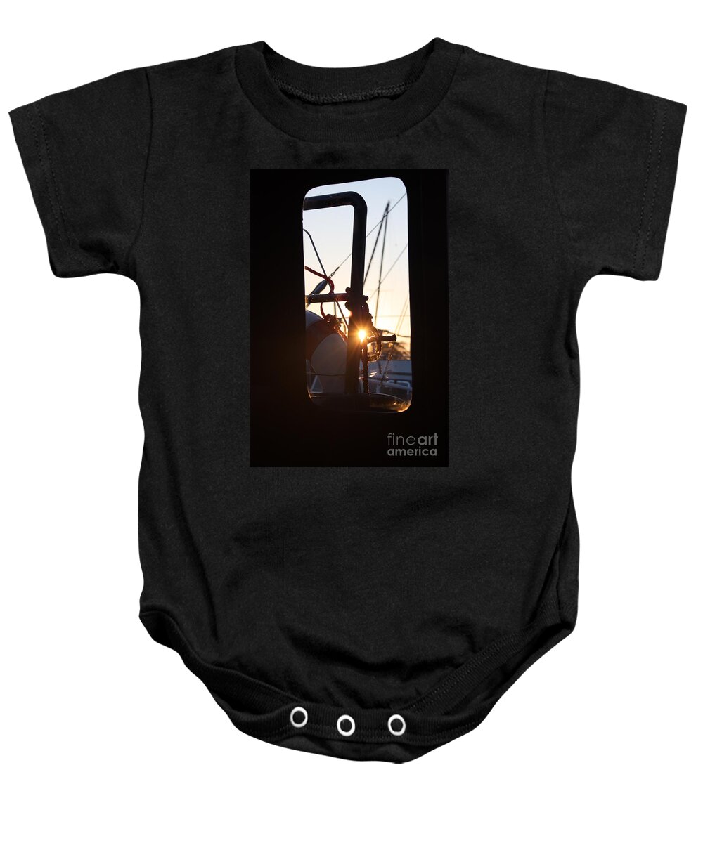 Harbour Baby Onesie featuring the photograph Sunset in Holland by Rogerio Mariani