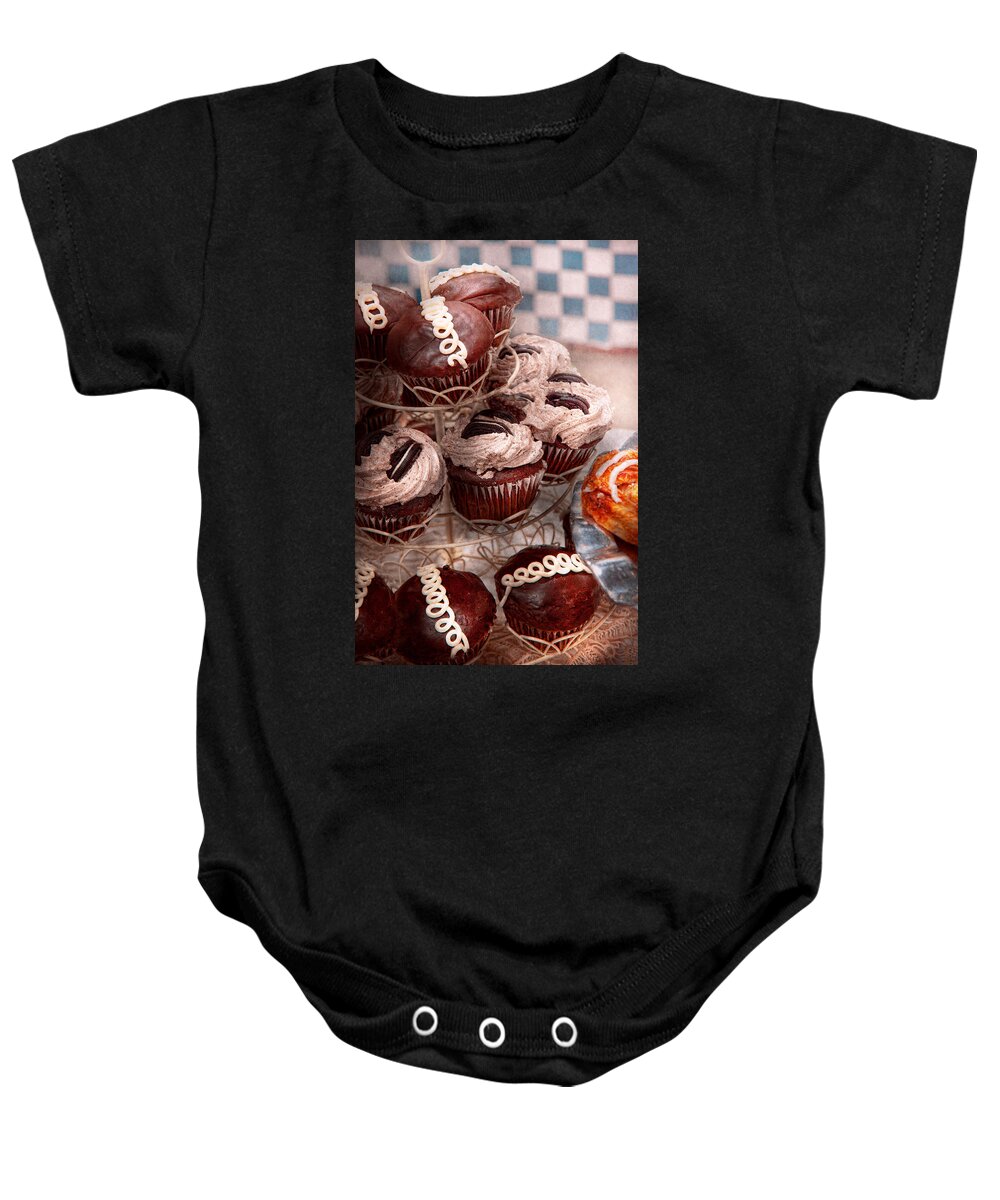 Cupcake Baby Onesie featuring the photograph Sweet - Cupcake - Cupcake mountain by Mike Savad