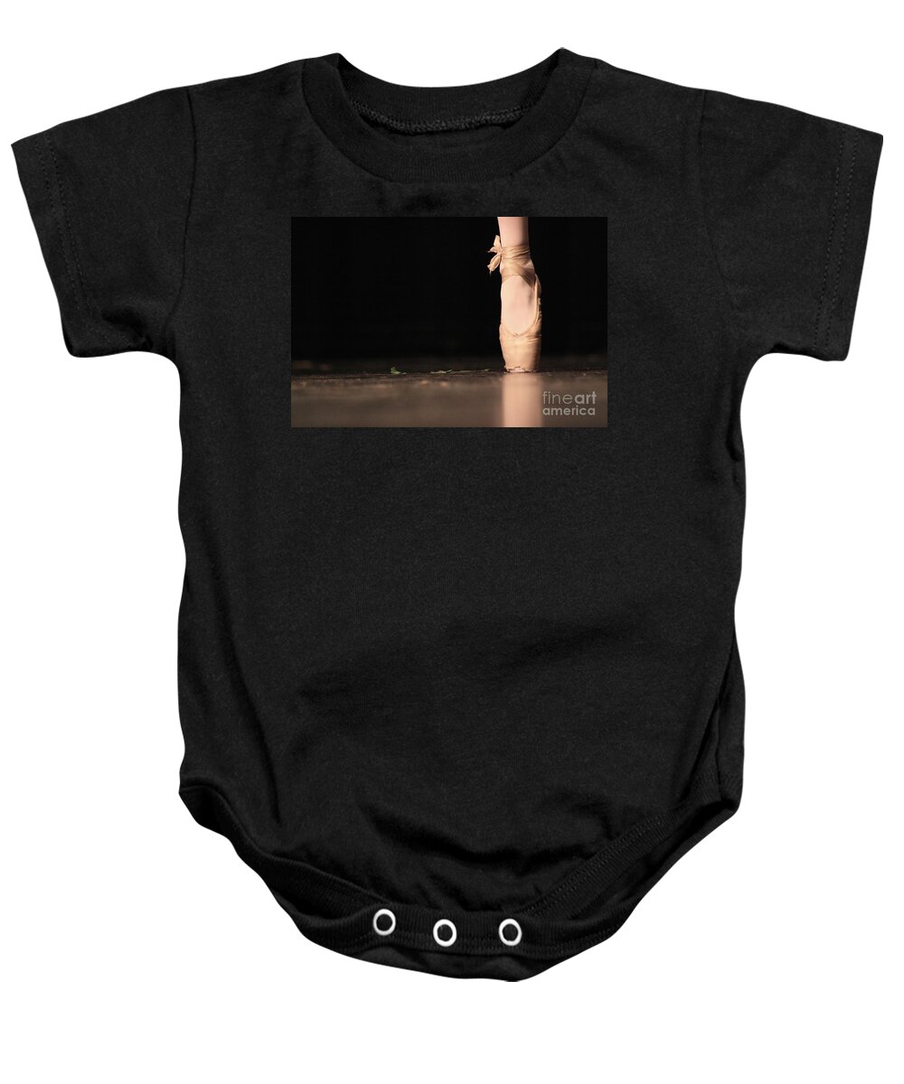 Slipper Baby Onesie featuring the photograph The Ballet by Ken Marsh