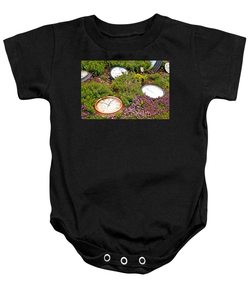 Thyme Baby Onesie featuring the photograph Thyme and Time by Chris Thaxter