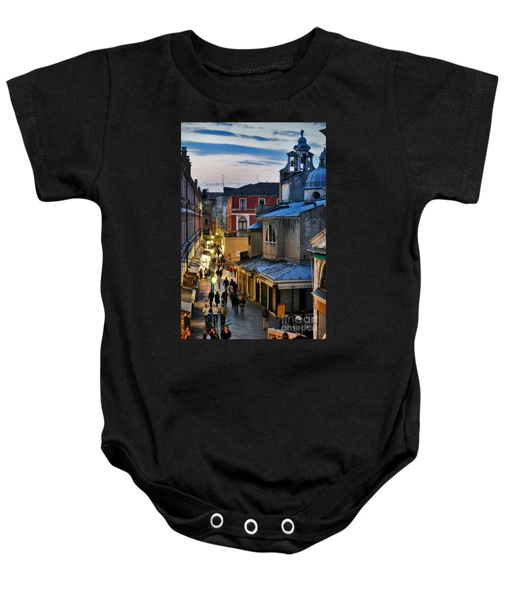 Arquitetura Baby Onesie featuring the photograph Venice from Ponte di Rialto by Carlos Alkmin