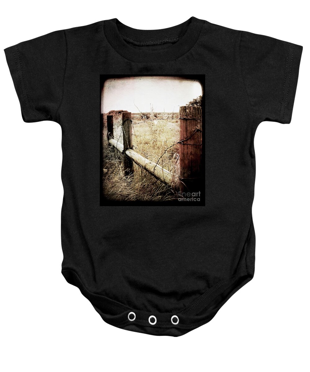 Country Baby Onesie featuring the photograph When Time Fades by Trish Mistric