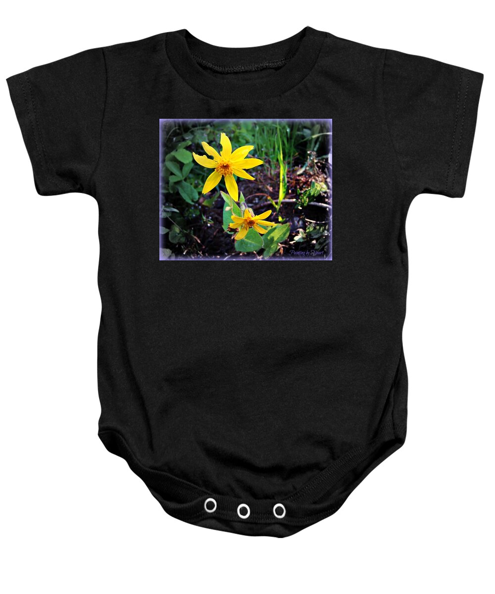 Flower Baby Onesie featuring the photograph Woods Flower by Deahn Benware