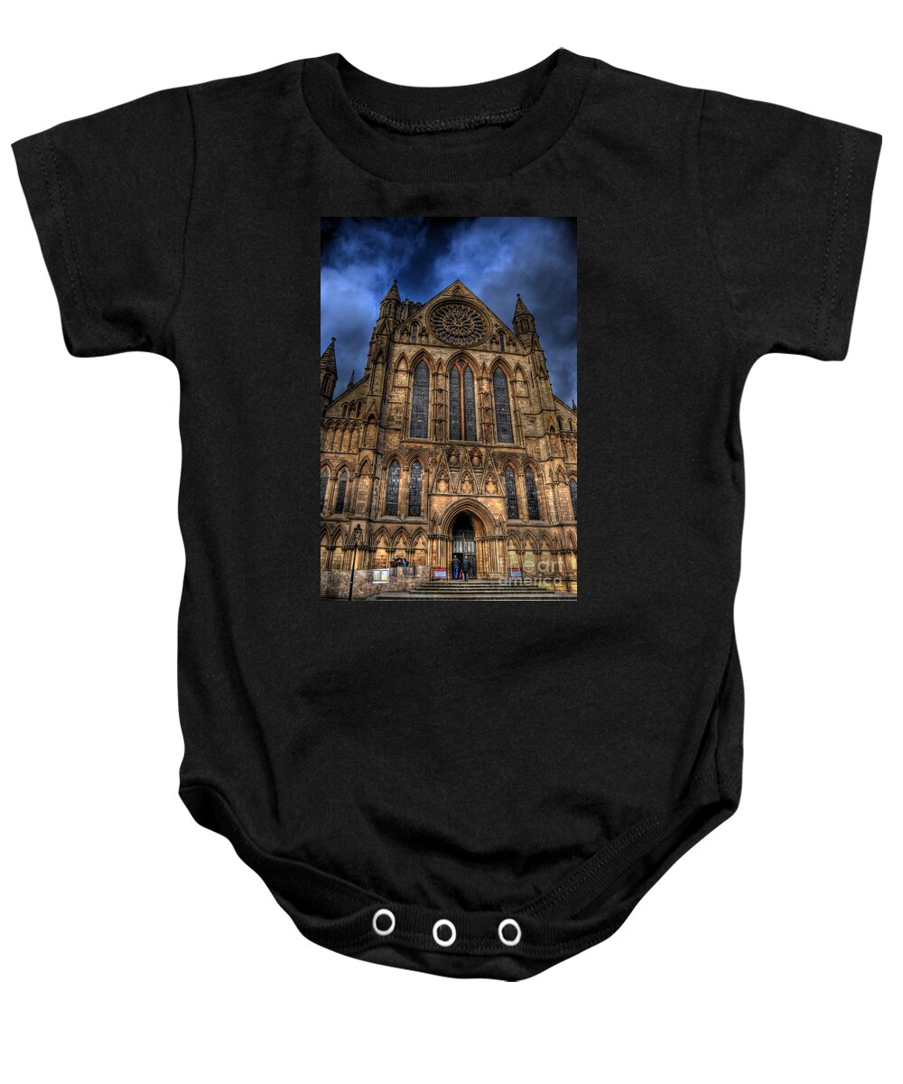 Yhun Suarez Baby Onesie featuring the photograph York Minster Cathdral South Transept by Yhun Suarez