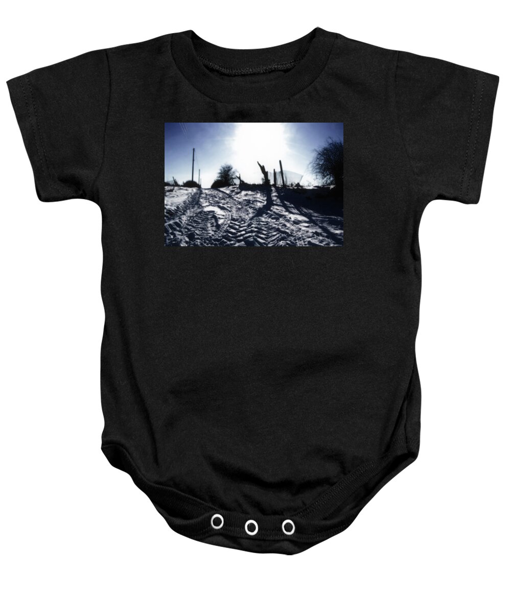 Snow Baby Onesie featuring the photograph The evening by Cliff Norton