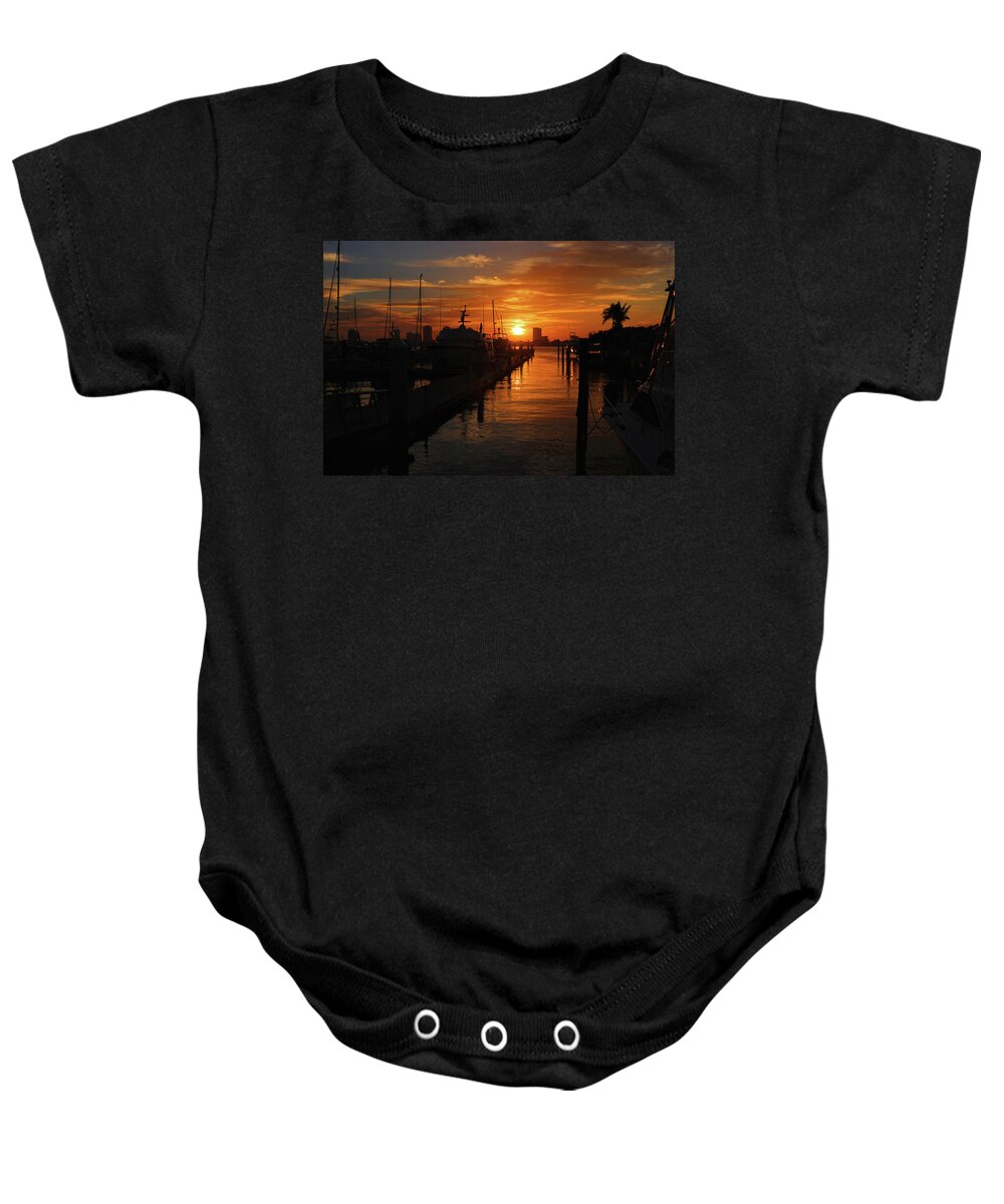 Sunrise Baby Onesie featuring the digital art 1 by Joseph Keane