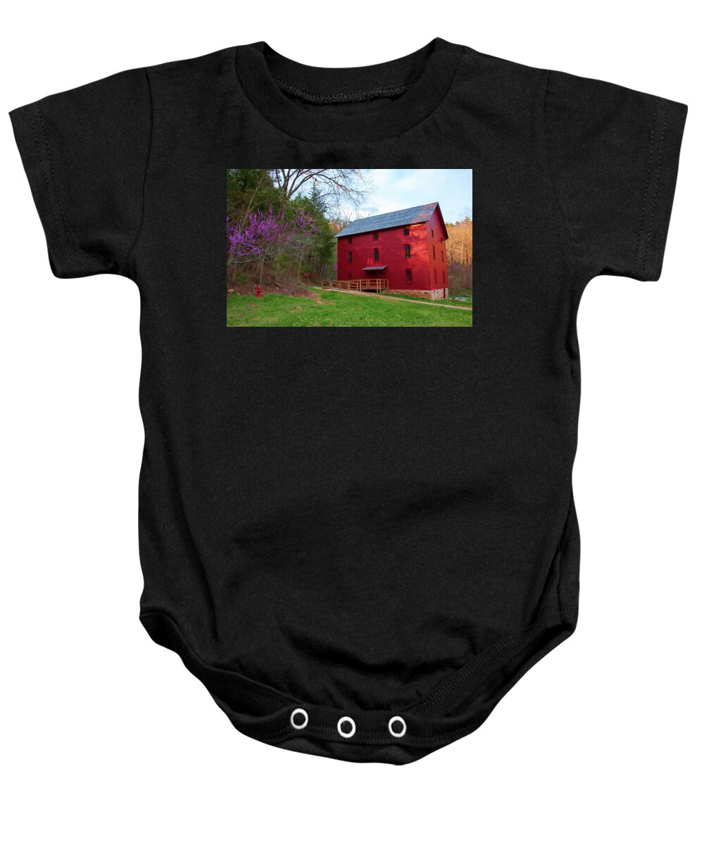Missouri Baby Onesie featuring the photograph Alley Mill #1 by Steve Stuller