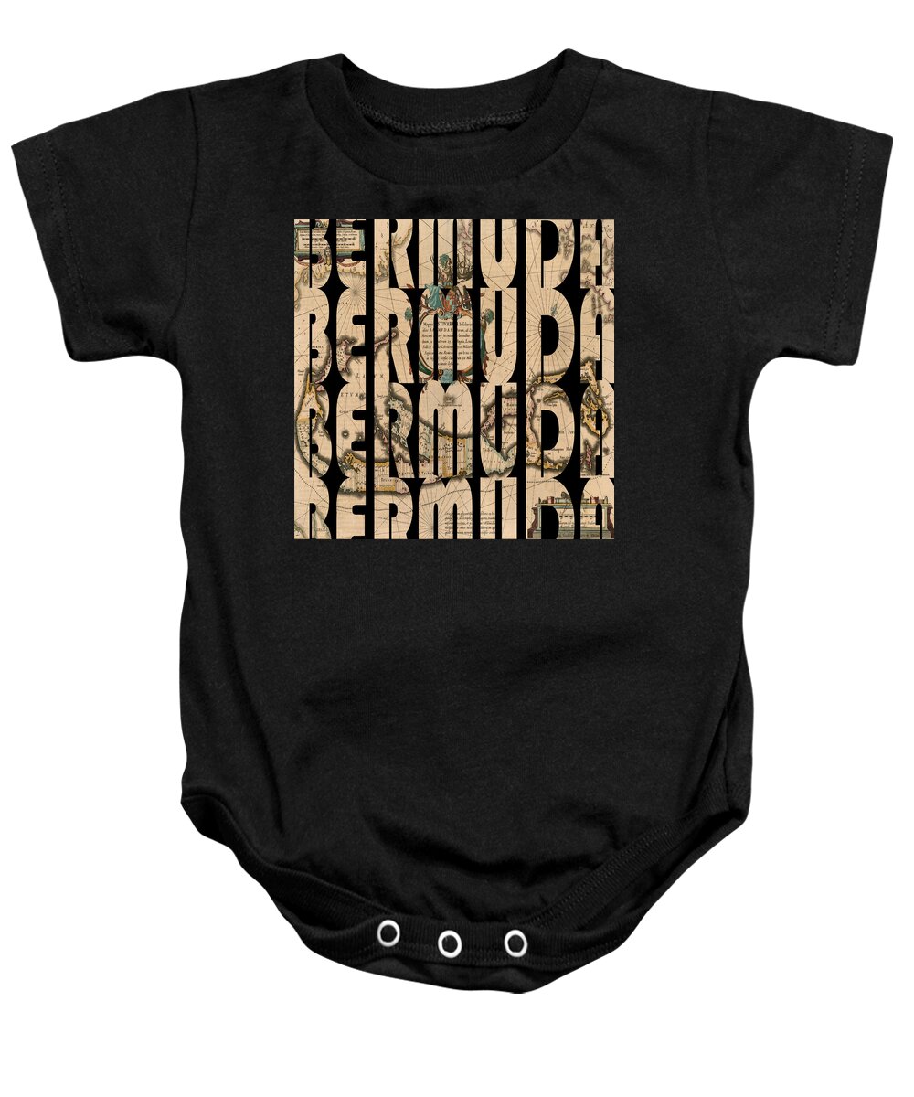 Bermuda Word Art Baby Onesie featuring the photograph Bermuda 1662 #1 by Andrew Fare
