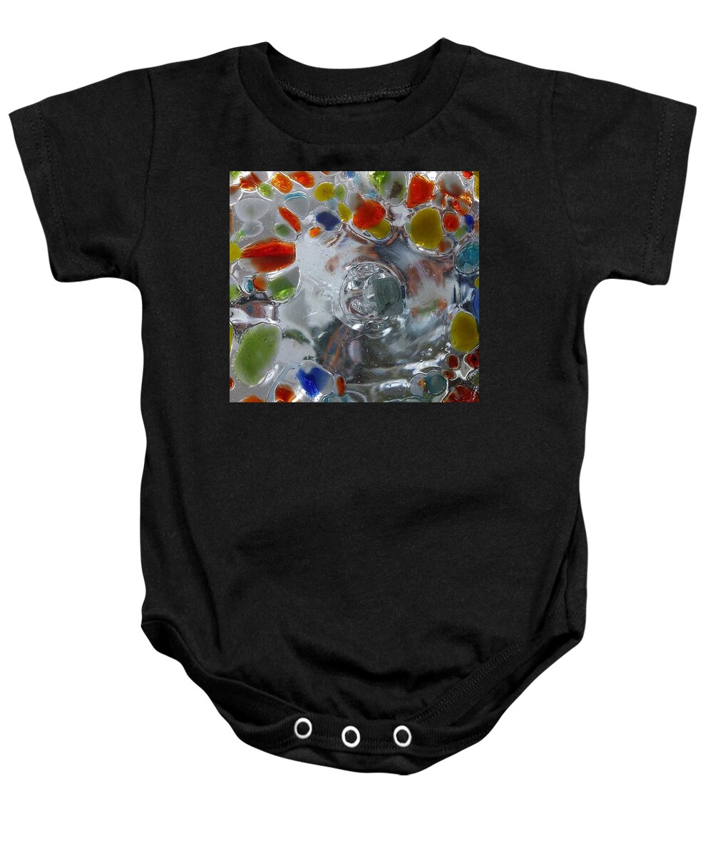 Abstract Baby Onesie featuring the digital art Bottoms Up #17 #1 by Scott S Baker