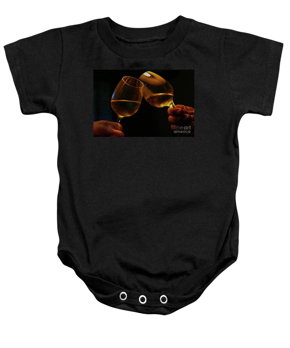 Alcohol Baby Onesie featuring the photograph Cheers #1 by Patricia Hofmeester