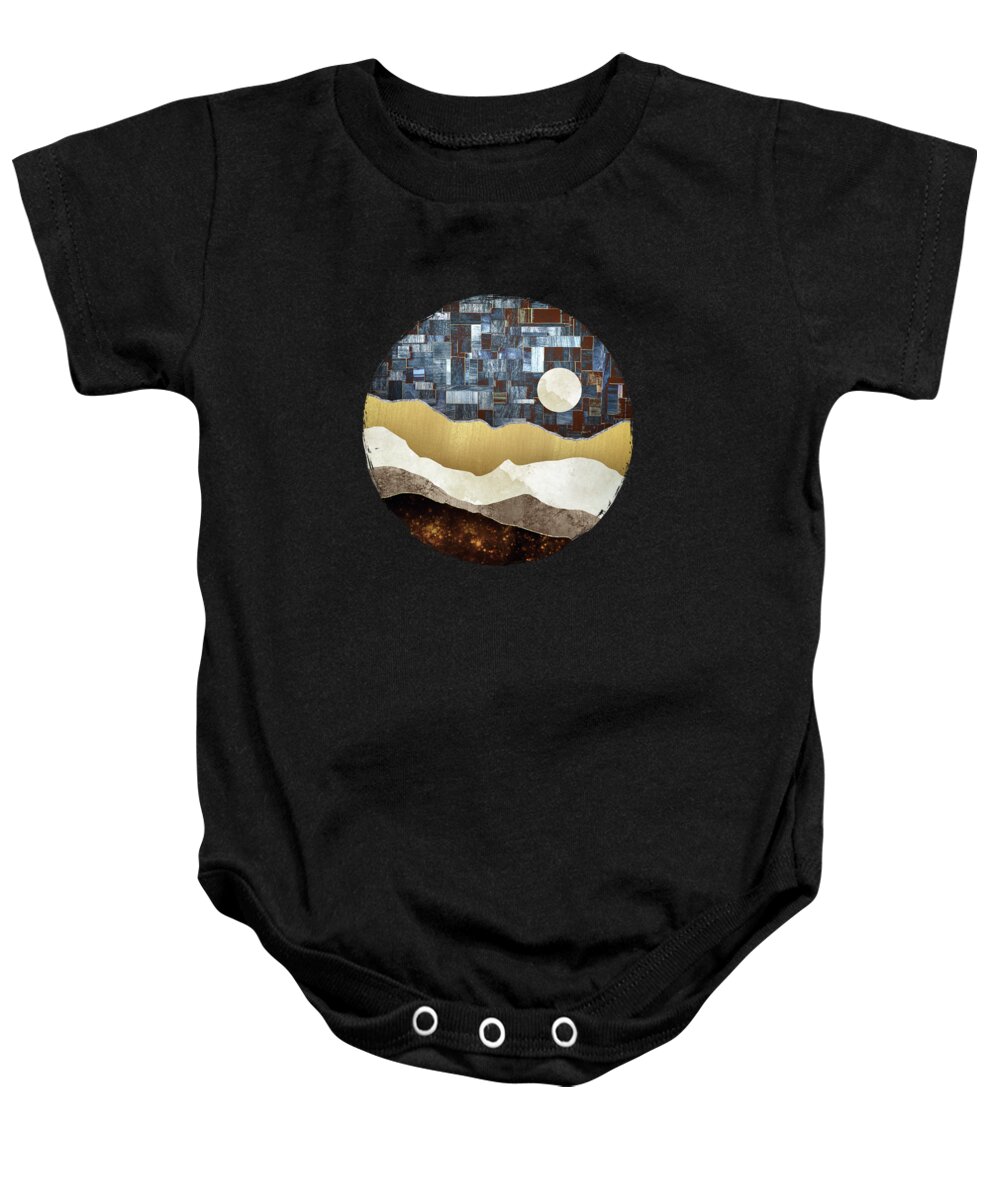 Copper Baby Onesie featuring the digital art Copper Ground by Spacefrog Designs