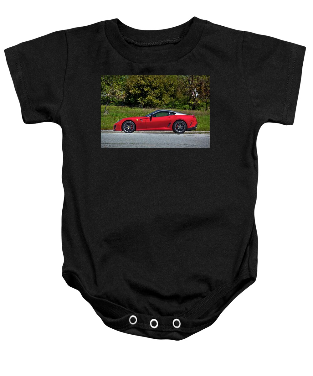 F12 Baby Onesie featuring the photograph #Ferrari #599GTO #Print #1 by ItzKirb Photography
