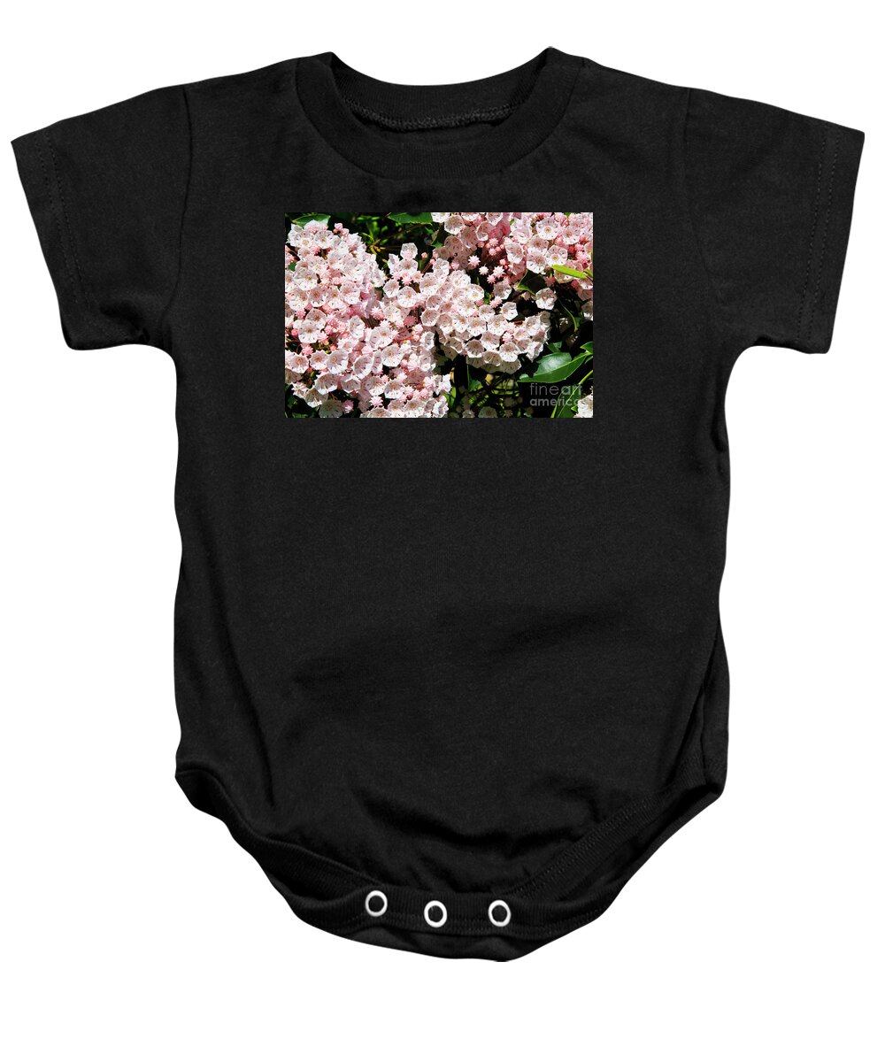 Mountain Baby Onesie featuring the photograph Mountain Laurel #1 by Jill Lang