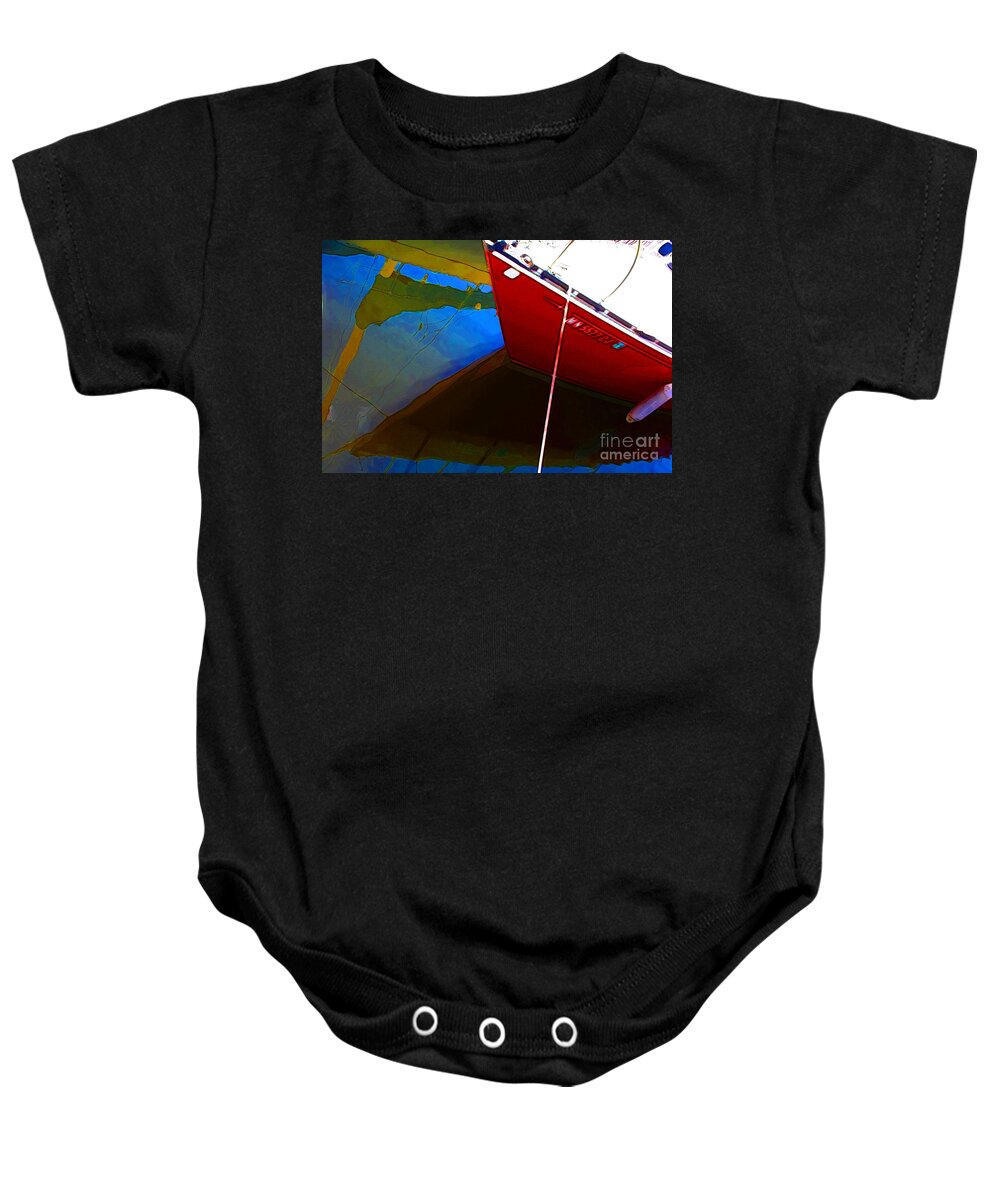 Boat Baby Onesie featuring the photograph Red One #1 by Julie Lueders 