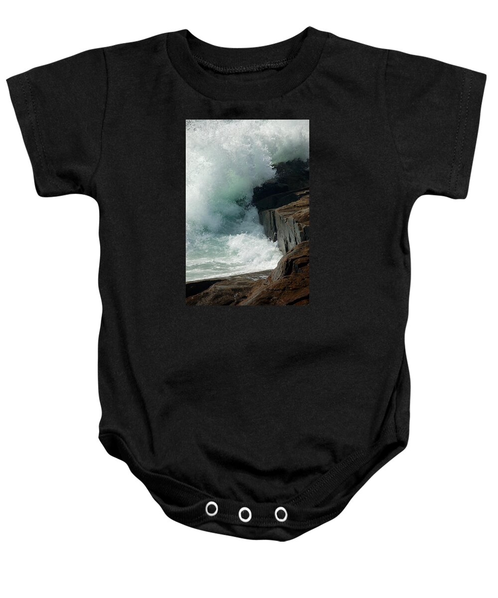 Lawrence Baby Onesie featuring the photograph Salty Froth by Lawrence Boothby