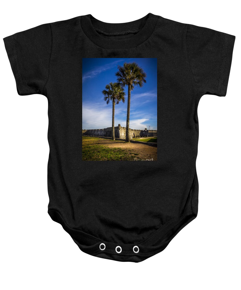 Fort Baby Onesie featuring the photograph St. Augustine Fort #2 by Marvin Spates