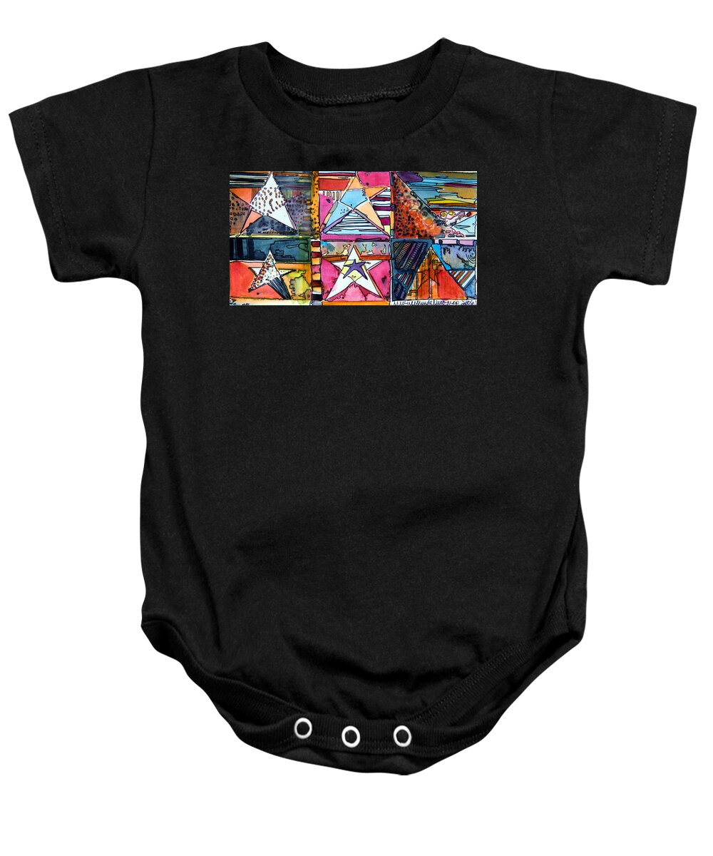 Pop Art Baby Onesie featuring the painting Star Power by Mindy Newman