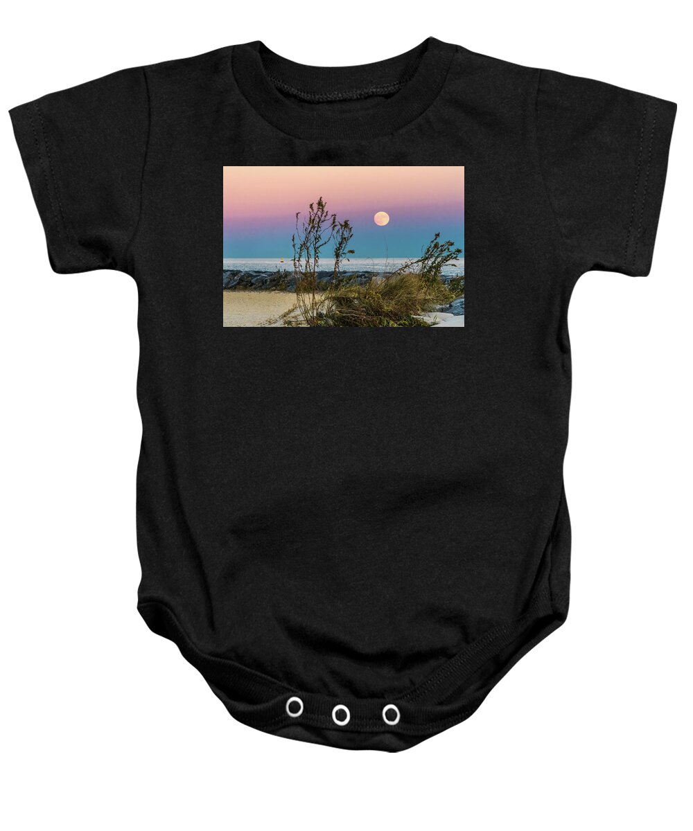 Super Moon Baby Onesie featuring the digital art Super Moon 2016 #1 by Jerry Gammon