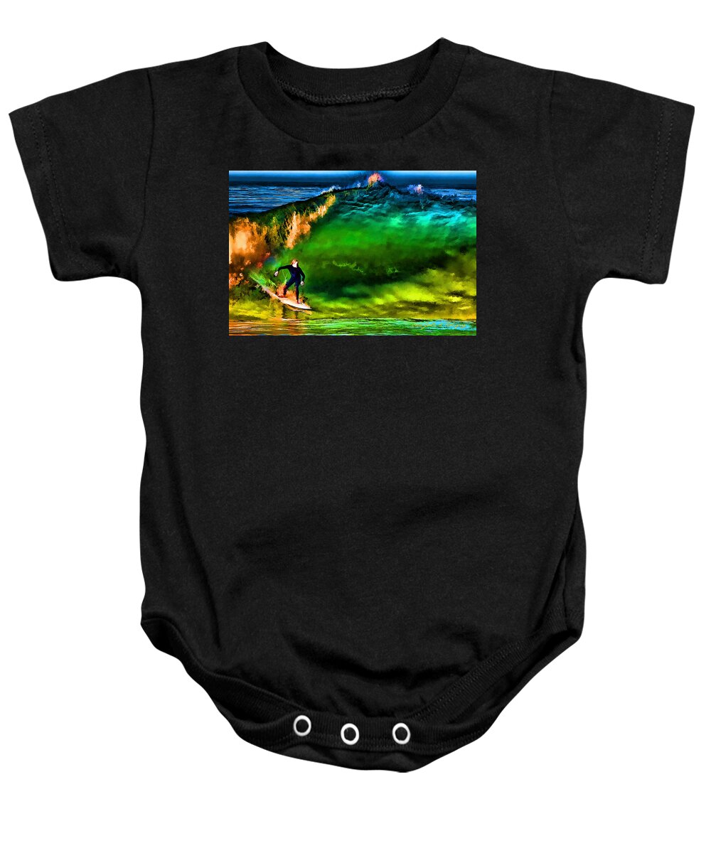Surfer Baby Onesie featuring the photograph The Shadow Within by John A Rodriguez