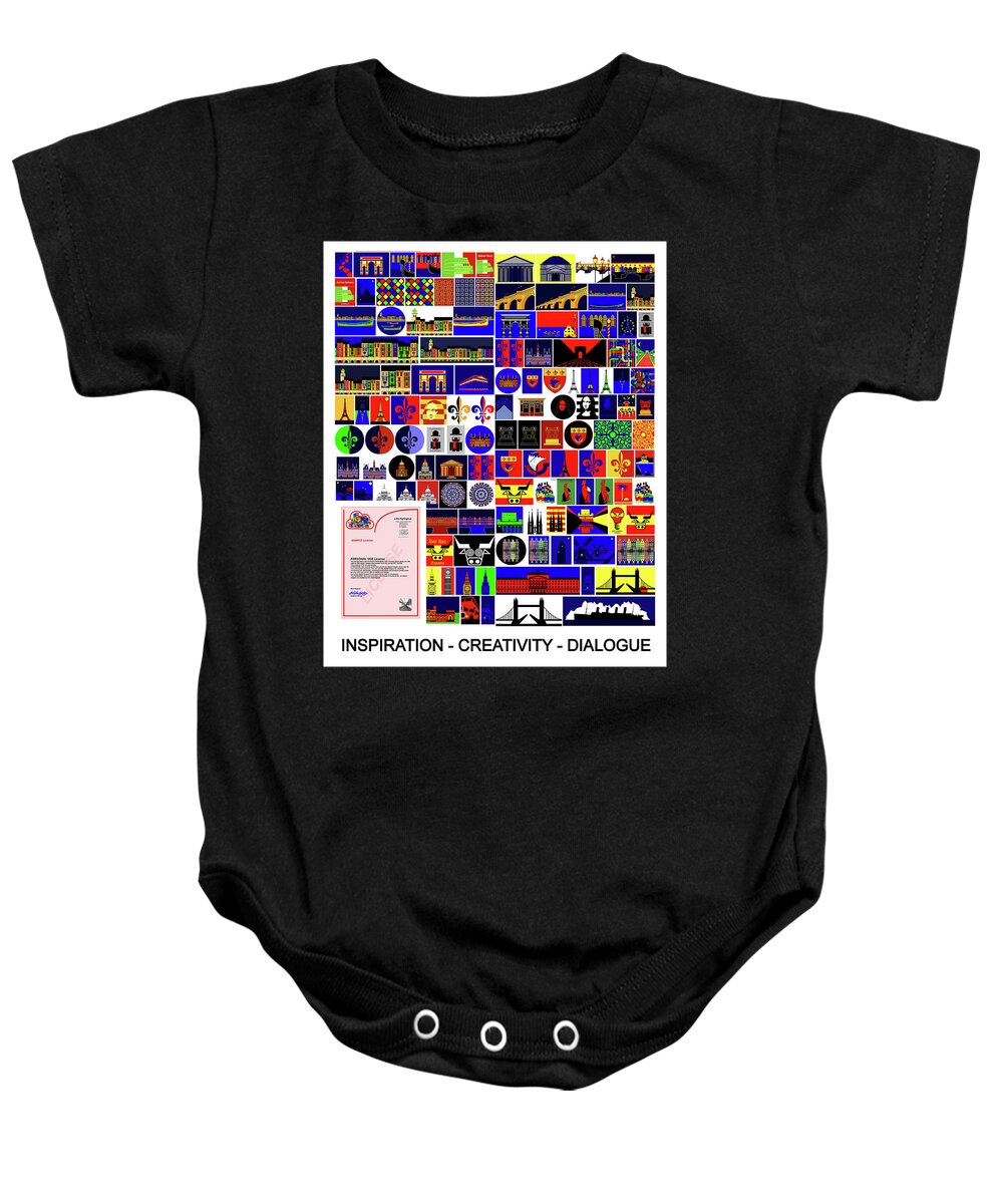  Baby Onesie featuring the digital art 1000 images for download for PERSONAL Use by Asbjorn Lonvig