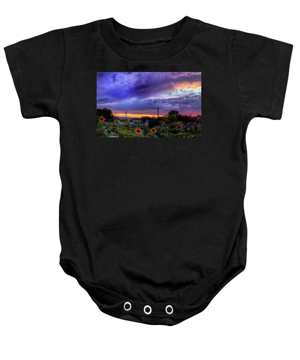 Sky Baby Onesie featuring the digital art Sky by Super Lovely