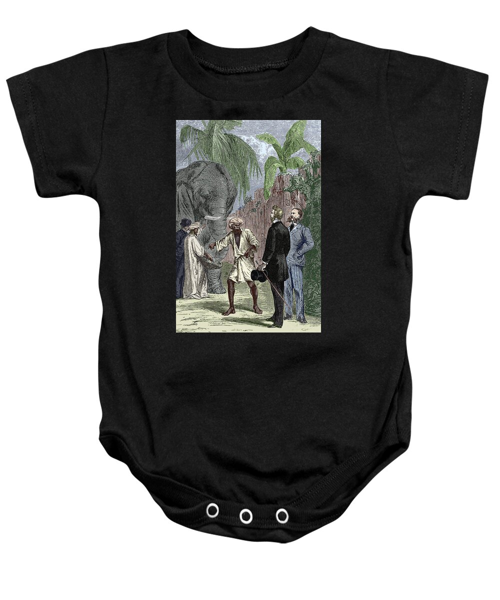 1873 Baby Onesie featuring the photograph Verne: Around The World #14 by Granger