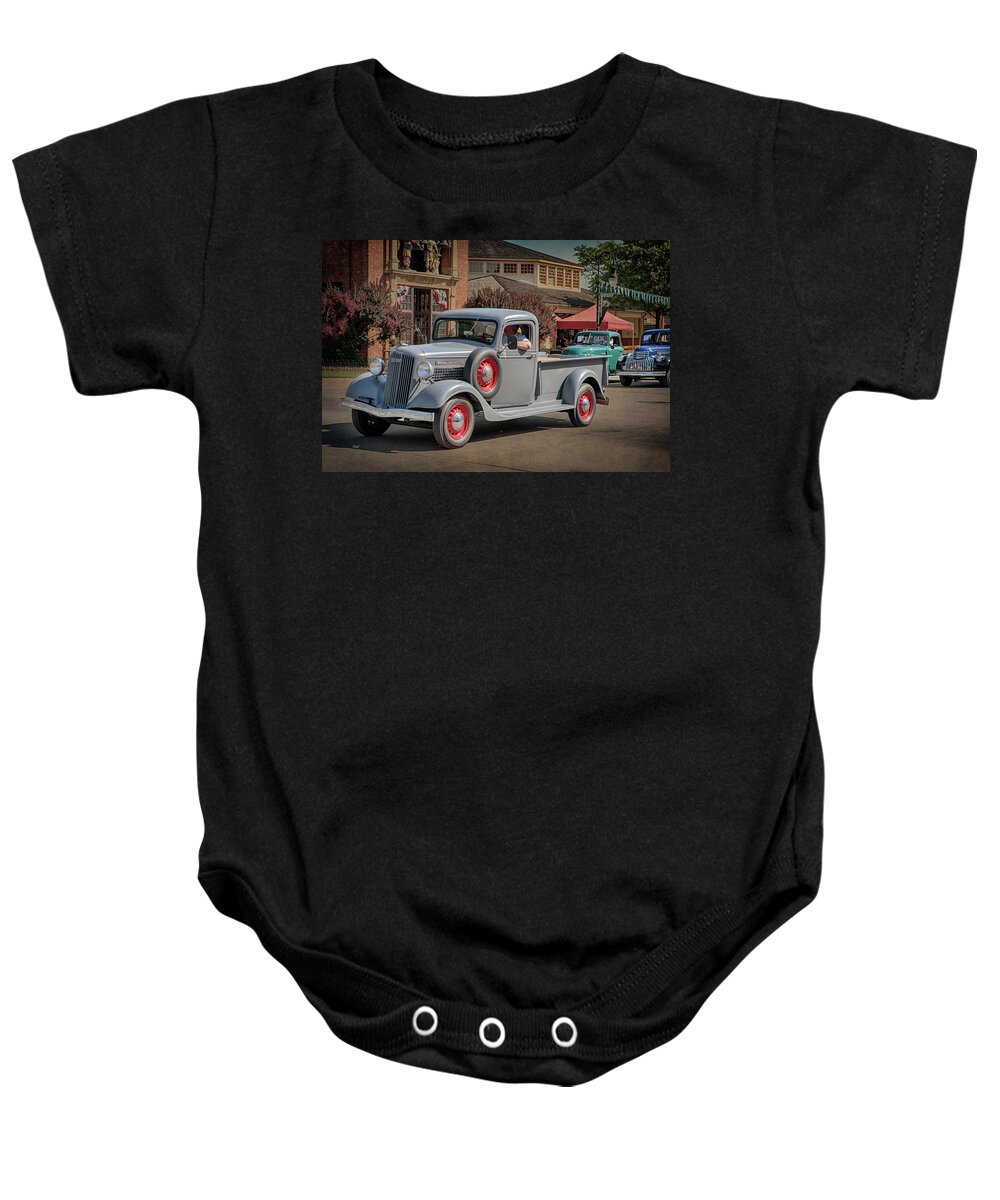 1936 Baby Onesie featuring the photograph 1936 GMC T-14 Pickup by Susan Rissi Tregoning