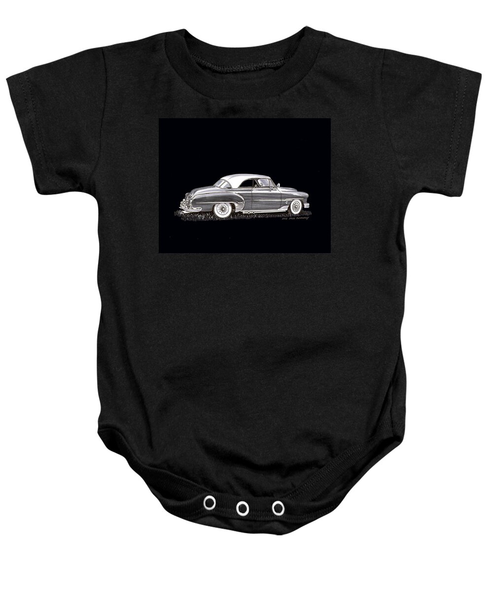 1951 Chevy Bel Air Baby Onesie featuring the painting 1951 Chevrolet Bel Air by Jack Pumphrey