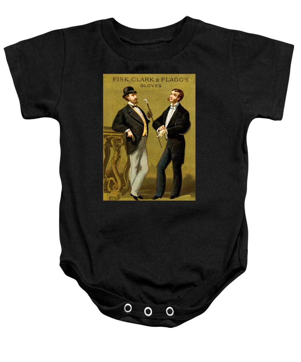 Historicimage Baby Onesie featuring the painting 19th C. Men's Gloves Poster 2 by Historic Image